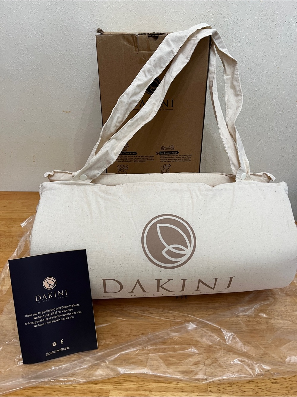 Dakini Acupressure mat and pillow massage mat raw natural cotton